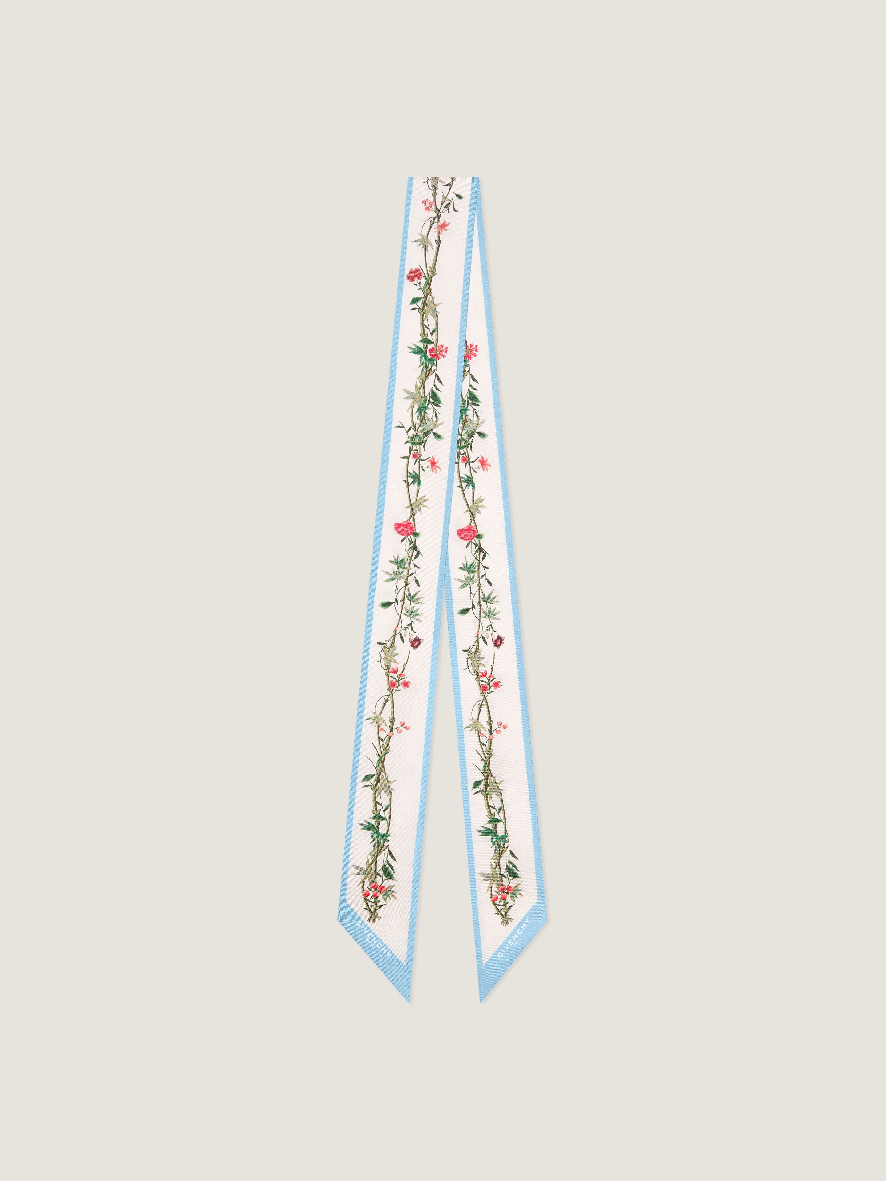 Bandeau in silk with floral print
